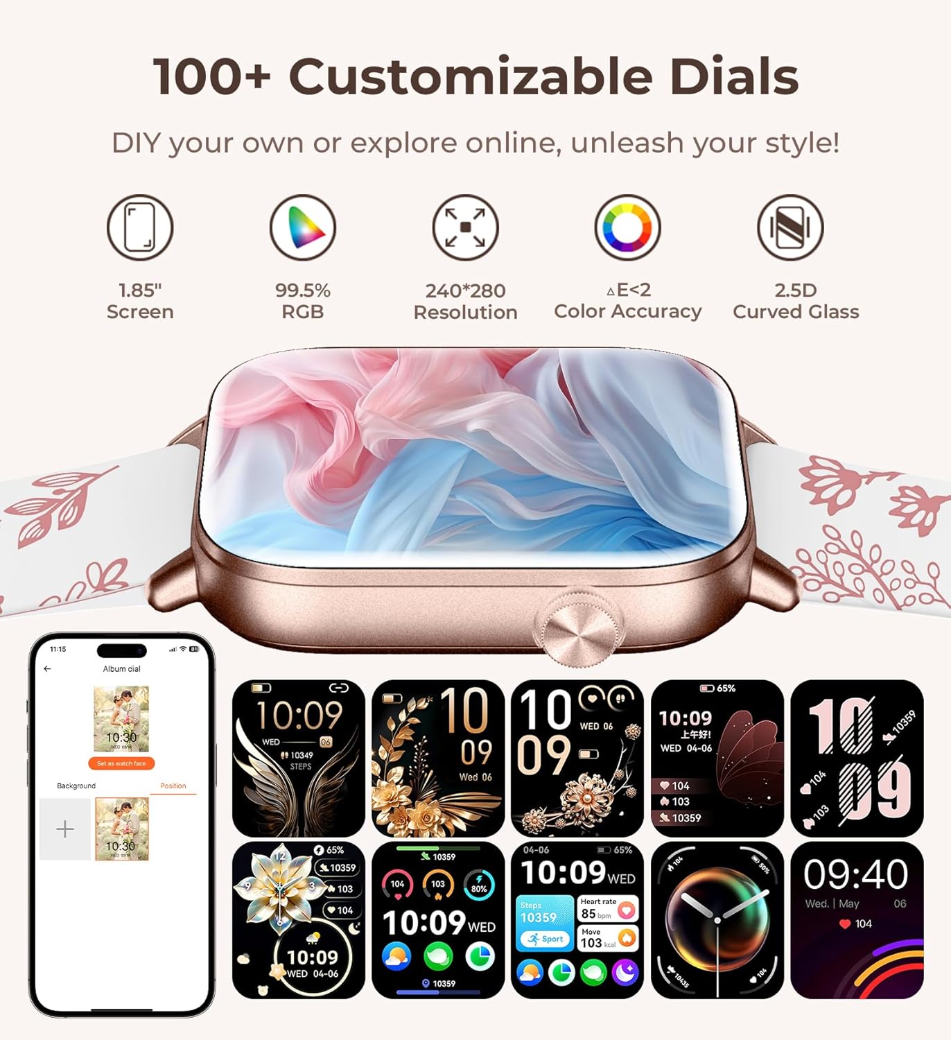 Iaret Smart Watch for Women 1.83in HD Fitness Tracker 12 81WDIhZNyaL. AC SL1500 1