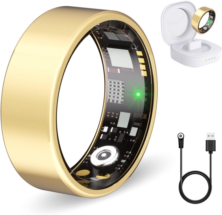 Smart Health Ring – Heart Rate & Sleep Tracker (Gold)