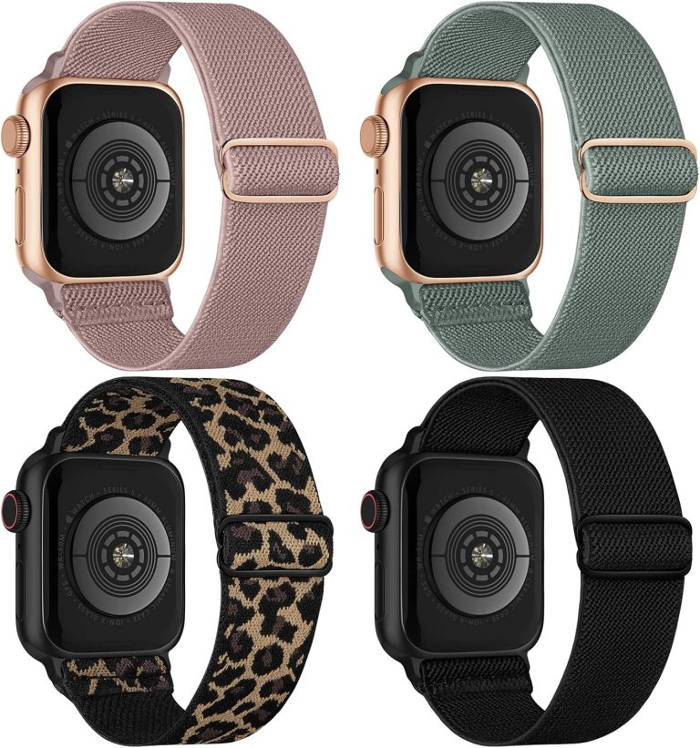 Stretchy Solo Loop Bands – 4 Pack for Apple Watch Straps