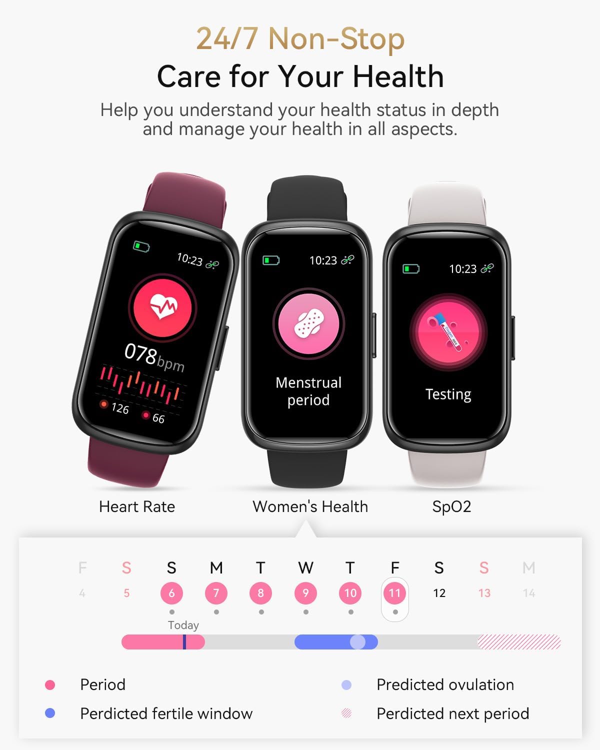 DEKELIFE Fitness Trackers Smart Watch IP68, HR & SpO2 8 61YYVImMvpL. AC SL1500 1