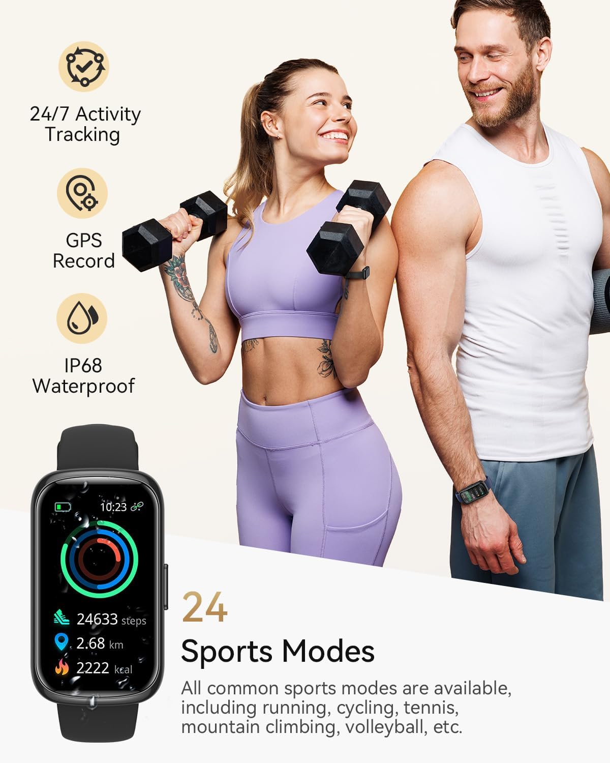 DEKELIFE Fitness Trackers Smart Watch IP68, HR & SpO2 4 71NJoBFcYKL. AC SL1500 1