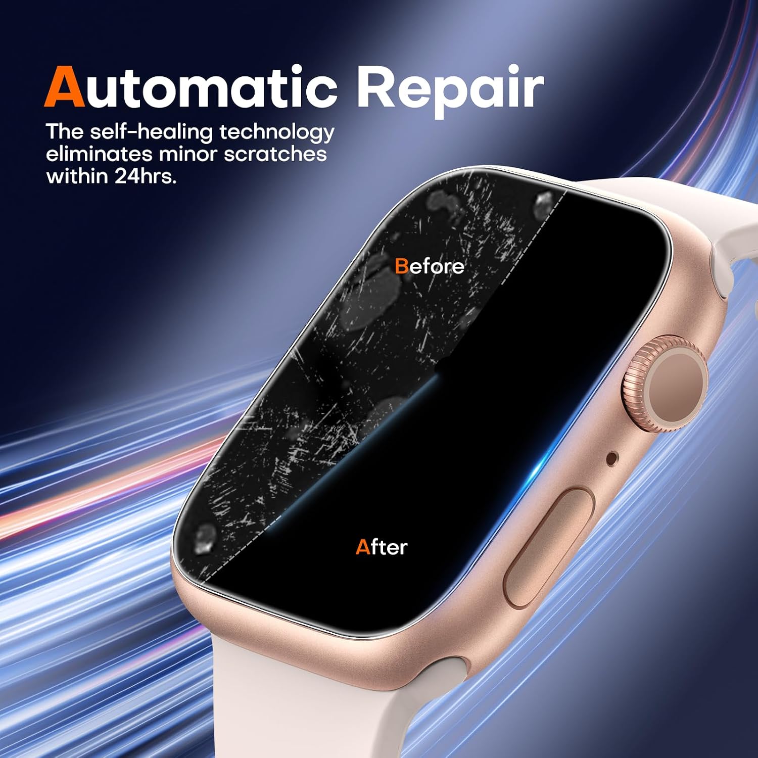 L K LϟK 8 Pack Apple Watch Screen Protector 42mm HD TPU 7 71wY7yAcT3L. AC SL1500 1