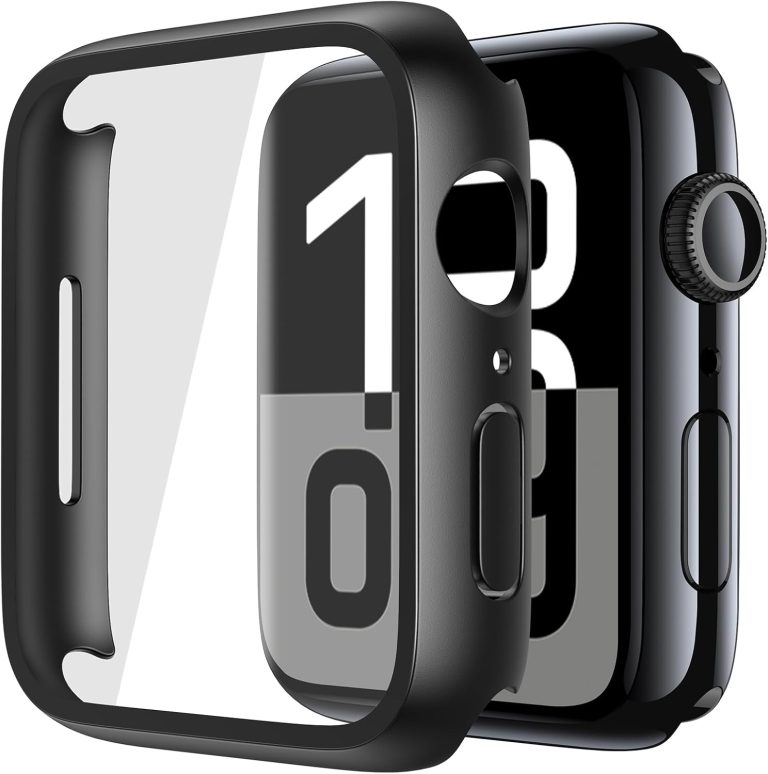 Misxi Case with Screen Protector for 46mm Apple Watch Series 11/10 | 2-Pack Cover with Tempered Glass for 11/10, Scratch Resistant Sensitive Touch Protection, Black