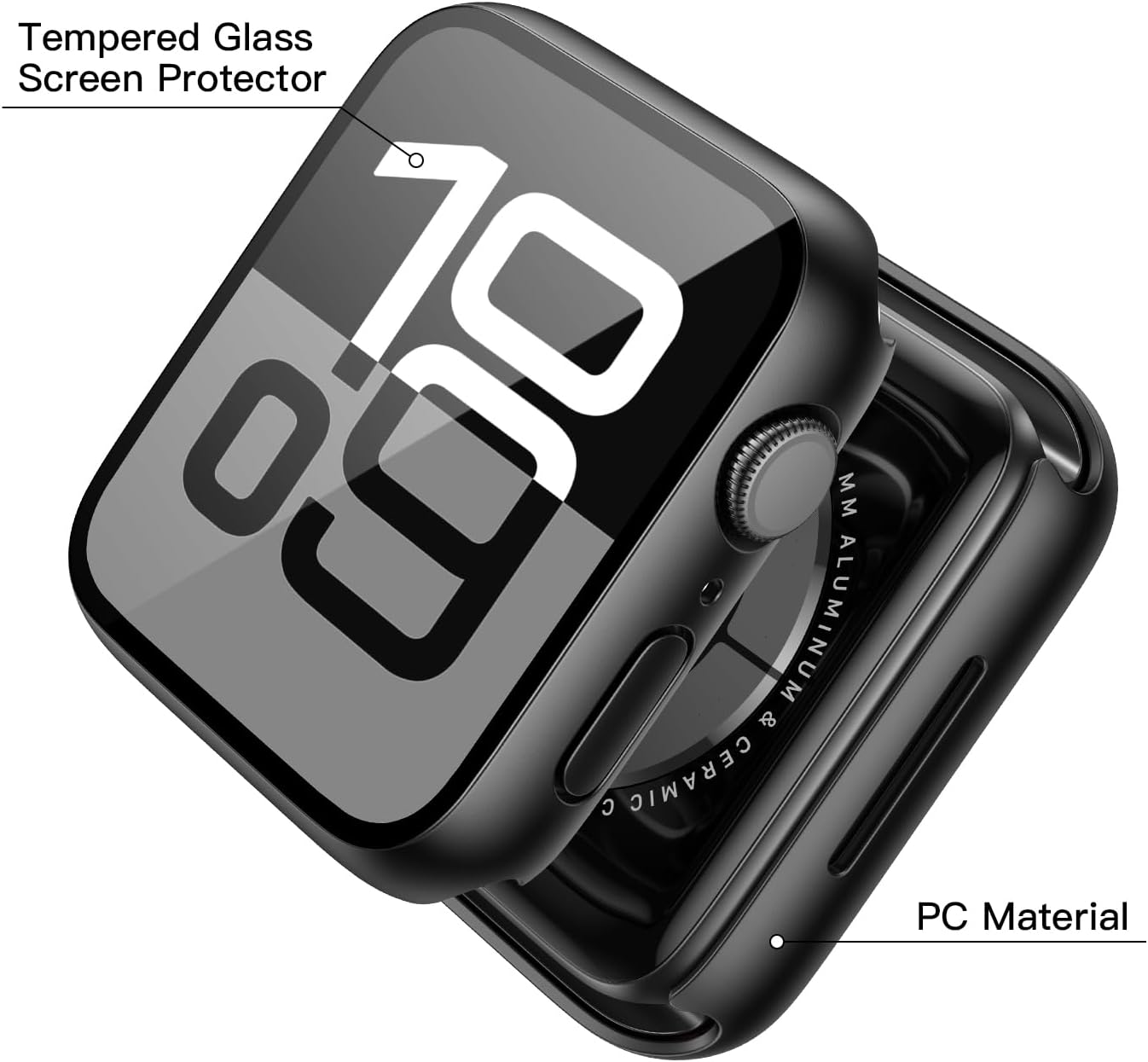 Misxi Case with Screen Protector for 46mm Apple Watch Series 11/10 | 2-Pack Cover with Tempered Glass for 11/10, Scratch Resistant Sensitive Touch Protection, Black — Key Features