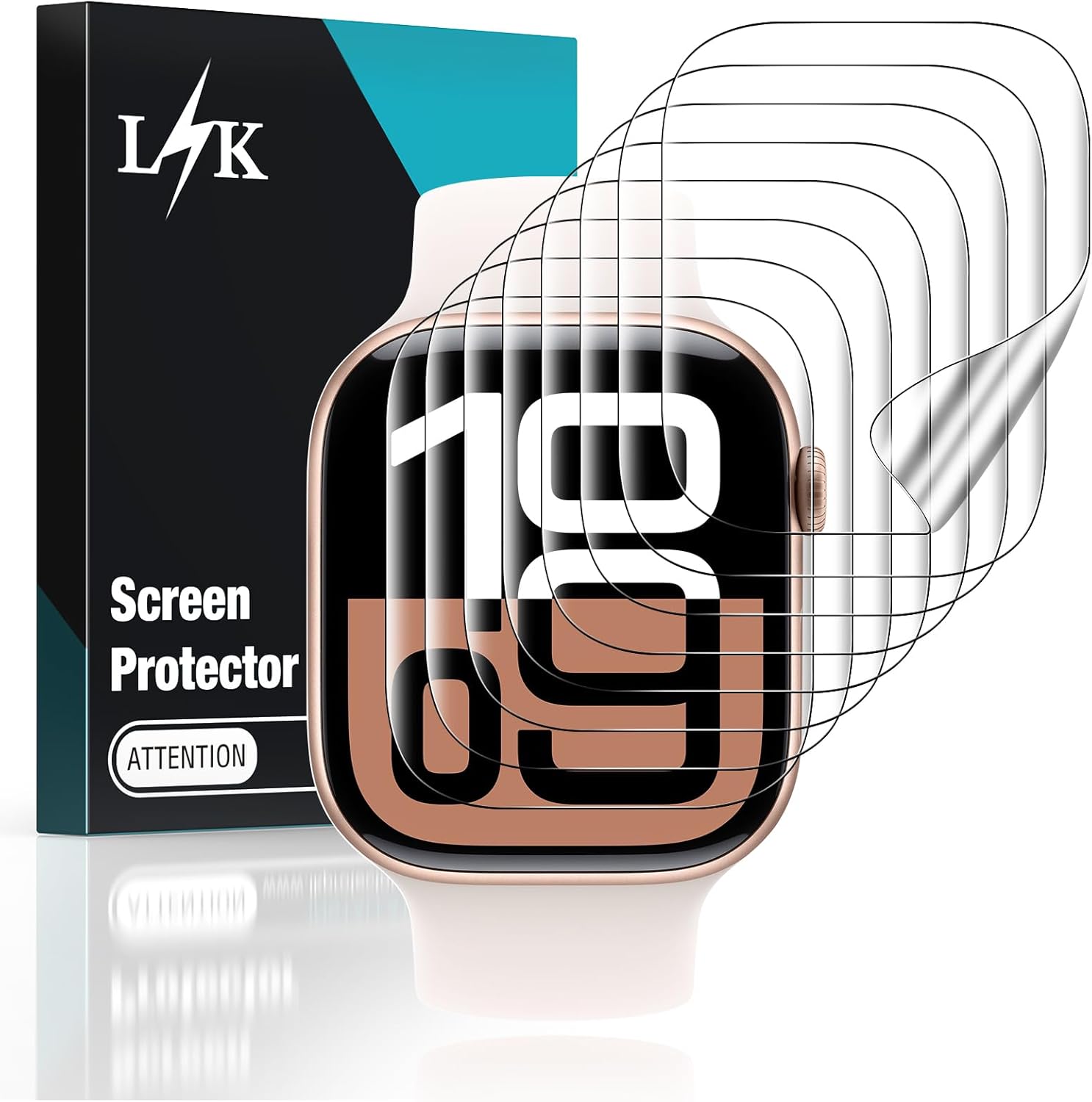 L K LϟK 8 Pack Apple Watch Screen Protector 42mm HD TPU 2 Featured product image