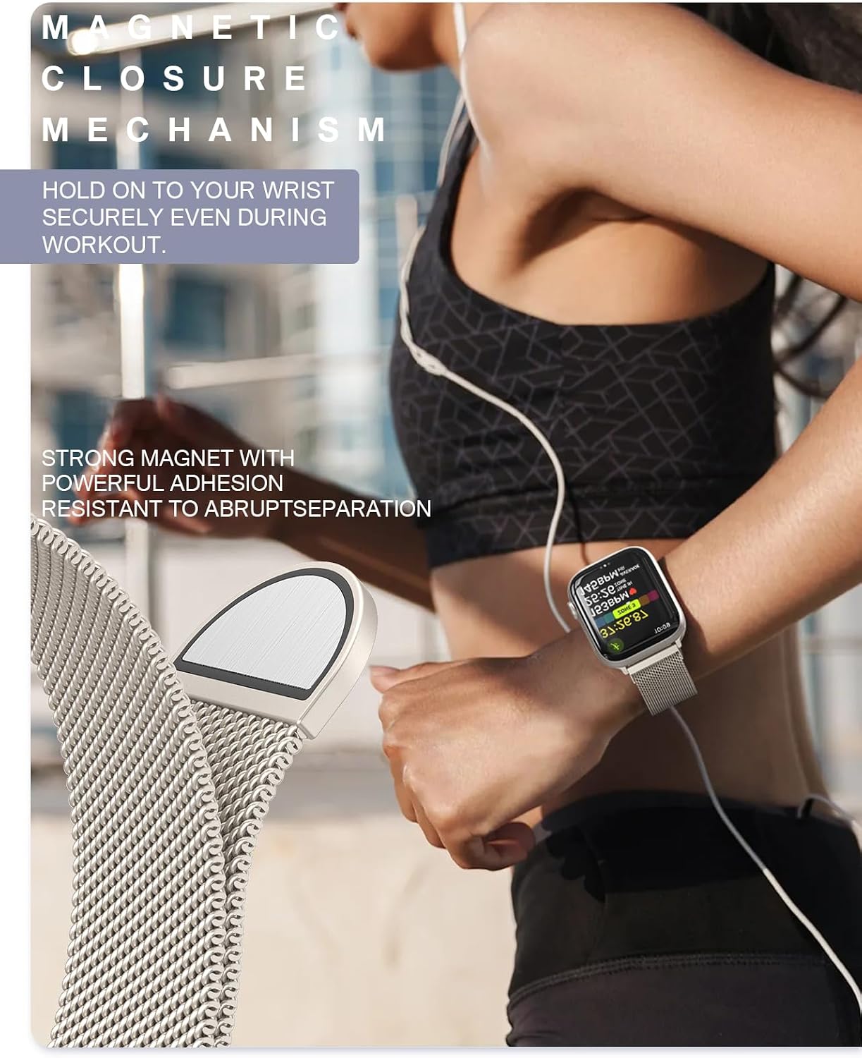 Original Milanese Loop Compatible with Apple Watch Bands for Women & Men | 40/41/42/38mm Stainless Steel Mesh Strap with Magnetic Clasp, Casual & Business, Fits iWatch Series 11 10 9 8 7 6 5 4 SE3 2 1 — Key Features