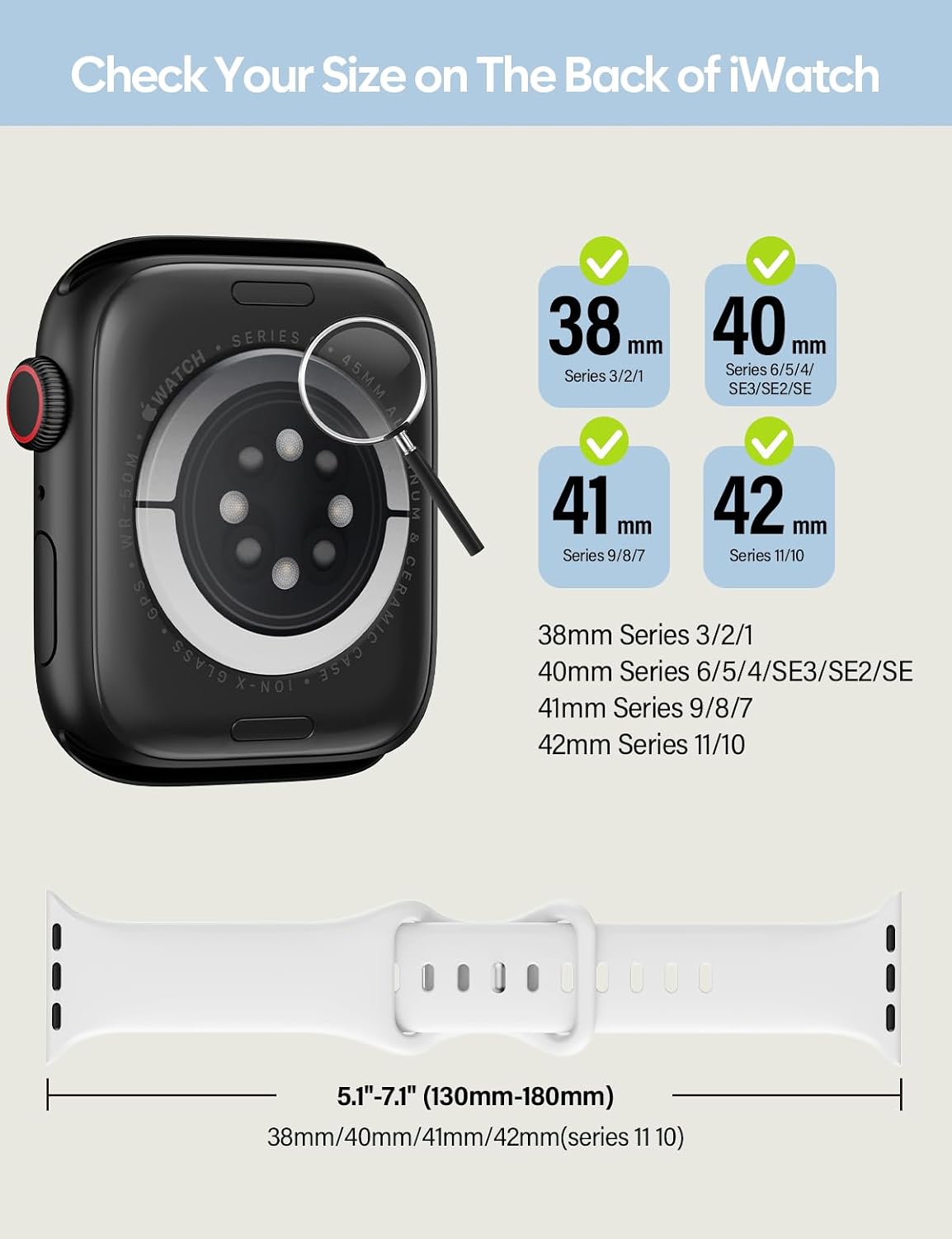 Sport Silicone Band Compatible with Apple Watch Bands 40mm 38mm 41mm 44mm 45mm 42mm 49mm Women Men,Soft Wristband Waterproof Replacement Sport Strap for iWatch Bands Series 9 8 7 6 5 4 3 2 1 SE Ultra — Overview