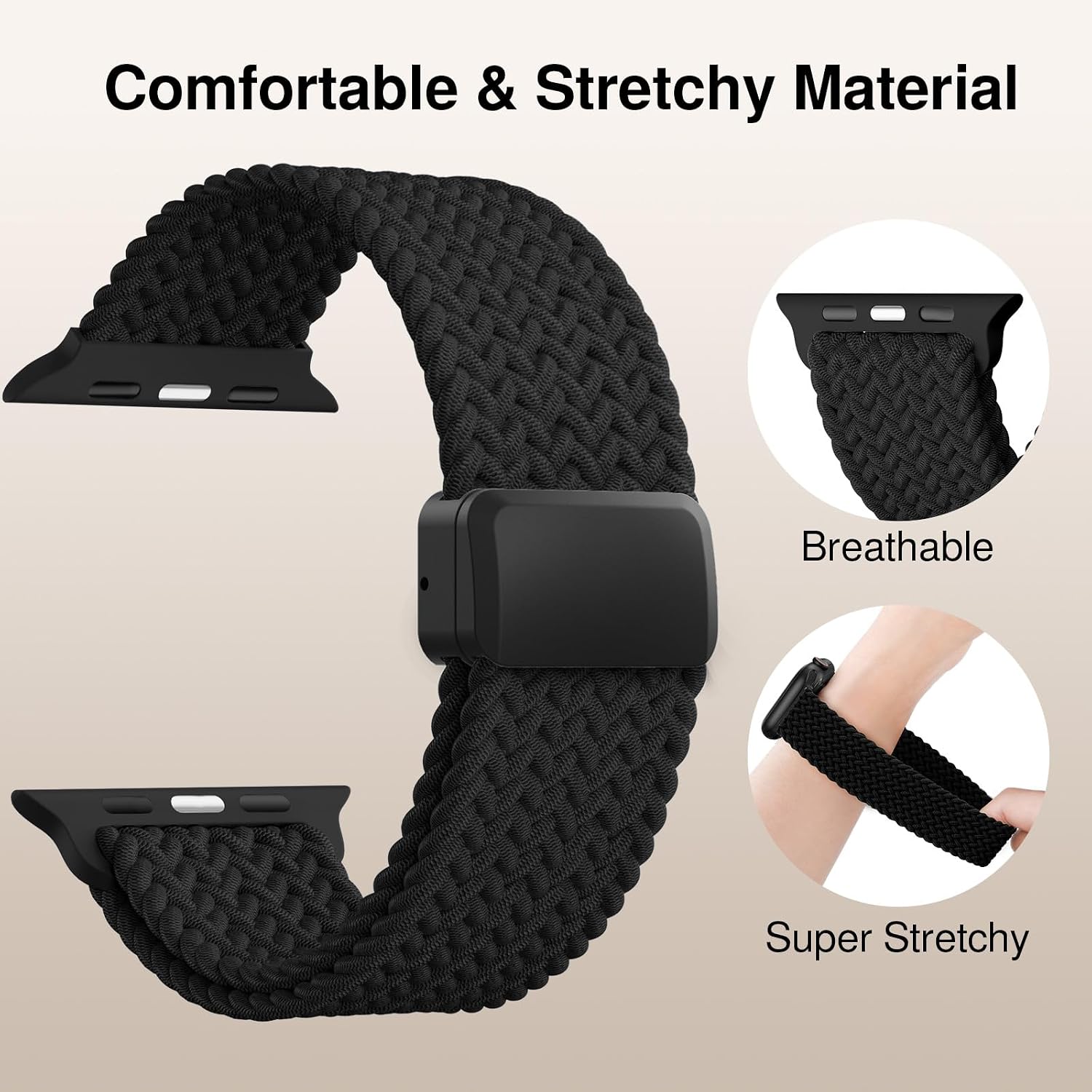 Braided Stretchy Magnetic Sport Band for Apple Watch Bands for Women Men — Key Features