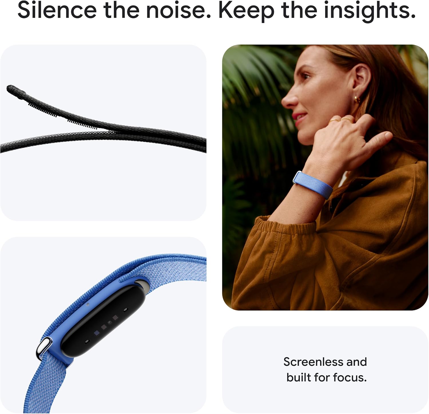 Fitbit Google Air - Screenless Activity Tracker - Fog 3 Fitbit Google Air - Screenless Activity Tracker - Fog — Overview