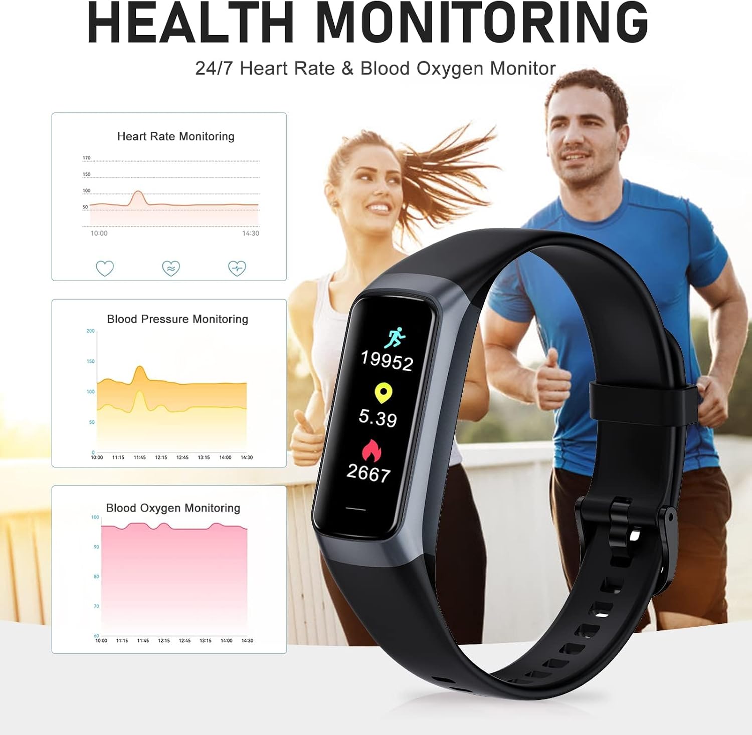 Fitness Tracker with 24/7 Heart Rate, Activity Trackers with Blood Pressure Sleep Monitor, 1.10" AMOLED Screen Step Tracker, Waterproof Step Counter, Health Smart Watch Pedometer for Women Men 4 Fitness Tracker with 24/7 Heart Rate, Activity Trackers with Blood Pressure Sleep Monitor, 1.10" AMOLED Screen Step Tracker, Waterproof Step Counter, Health Smart Watch Pedometer for Women Men — Key Features