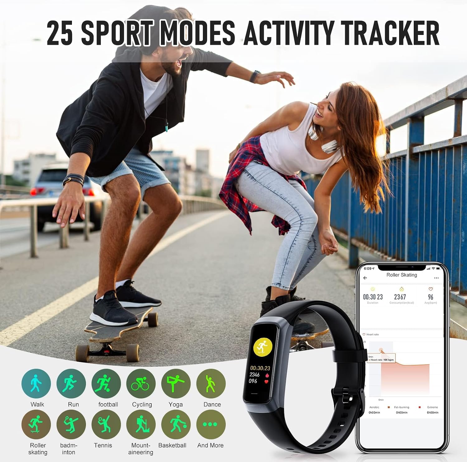 Fitness Tracker with 24/7 Heart Rate, Activity Trackers with Blood Pressure Sleep Monitor, 1.10" AMOLED Screen Step Tracker, Waterproof Step Counter, Health Smart Watch Pedometer for Women Men 6 Fitness Tracker with 24/7 Heart Rate, Activity Trackers with Blood Pressure Sleep Monitor, 1.10" AMOLED Screen Step Tracker, Waterproof Step Counter, Health Smart Watch Pedometer for Women Men — Ease of Use and Maintenance