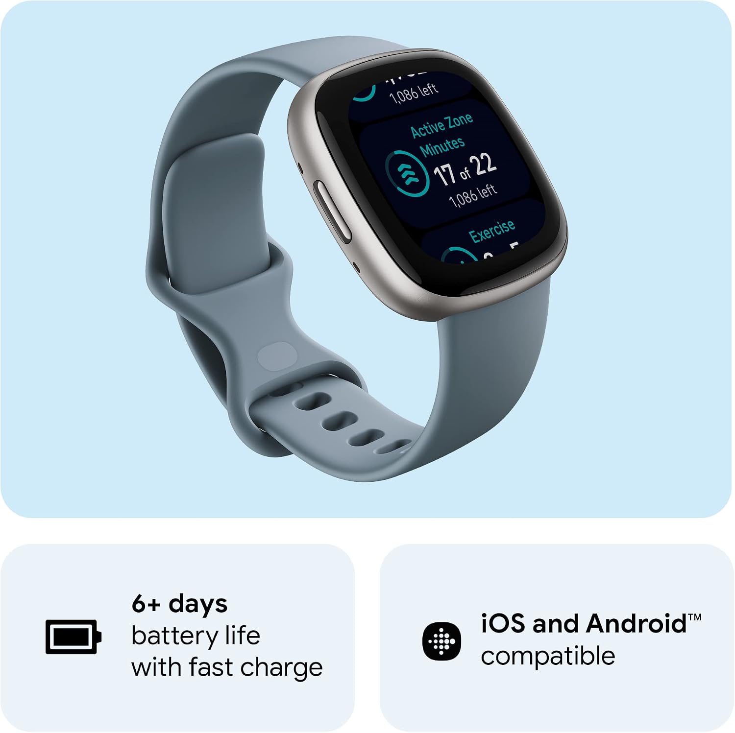 Google Fitbit Versa 4 Fitness Smartwatch, - Waterfall Blue/Platinum — Pros and Trade-Offs