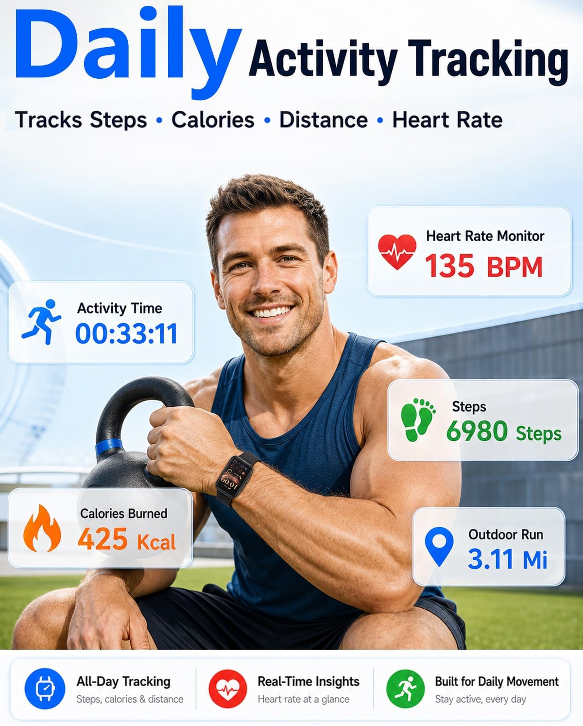 MorePro Health Fitness Tracker for Women Men, 24/7 Heart Rate Blood Pressure & Oxygen Monitoring, Sleep Tracker, 100+ Sport Modes Smart Watch, IP68 Waterproof, 2 Bands, Compatible Android iOS — Real-World Performance
