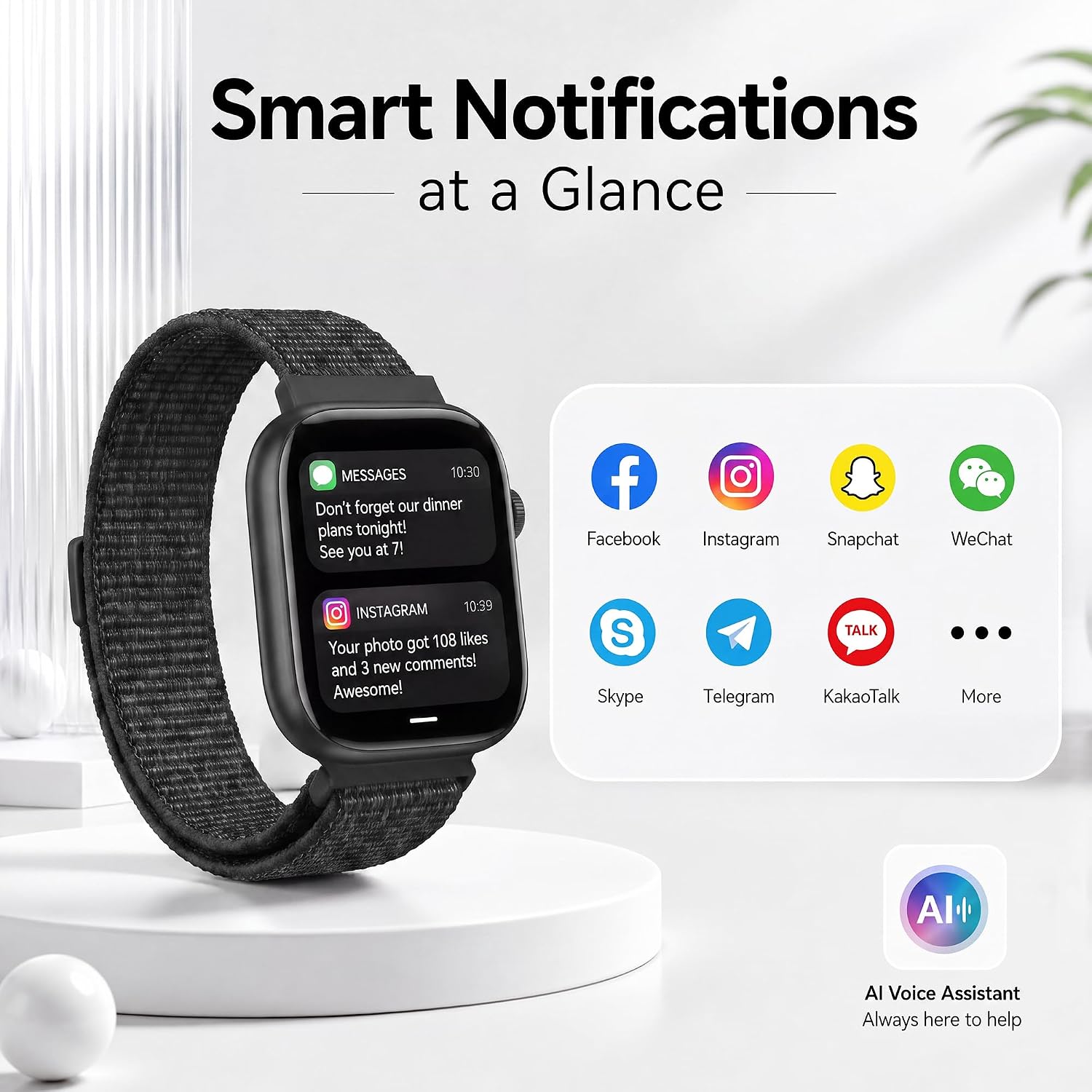 Smart Watch for Women Men, Answer/Make Call, 1.83"HD Touchscreen, 2 Bands 6 Smart Watch for Women Men, Answer/Make Call, 1.83"HD Touchscreen, 2 Bands — Ease of Use and Maintenance