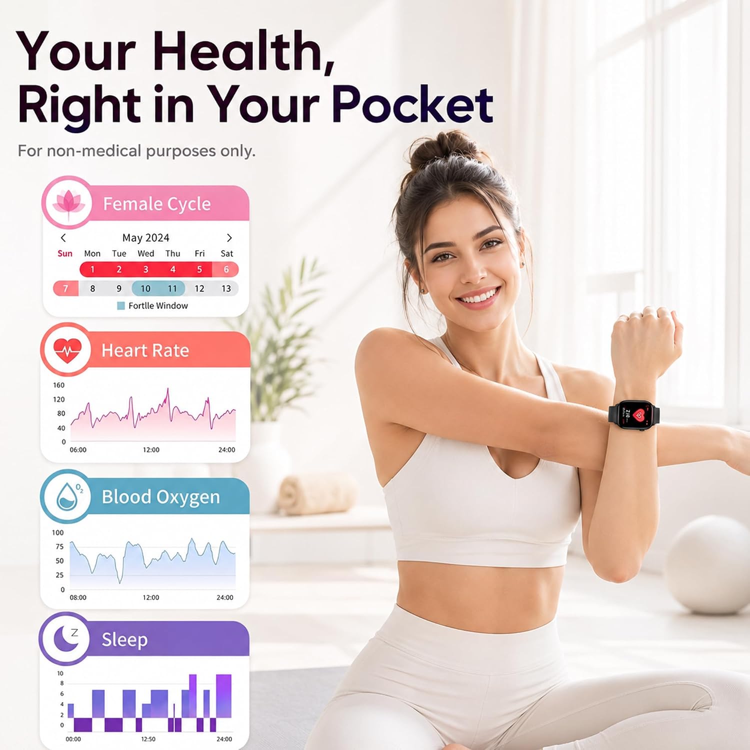 Smart Watch for Women Men, Answer/Make Call, 1.83"HD Touchscreen, 2 Bands 4 Smart Watch for Women Men, Answer/Make Call, 1.83"HD Touchscreen, 2 Bands — Key Features