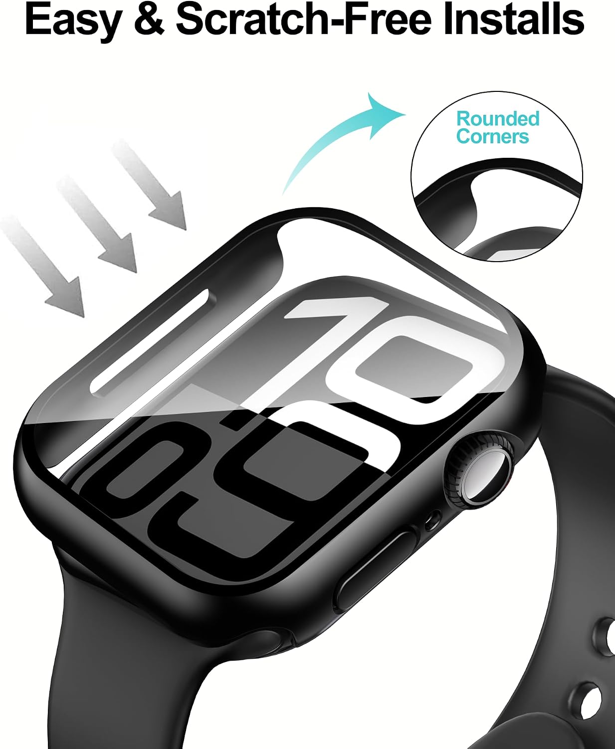 Smiling 2 Pack Case Built in Tempered Glass Screen Protector Compatible with Apple Watch Series 11 (2025)/Series 10 46mm, Hard PC Case Overall Protective Cover- Black — Real-World Performance