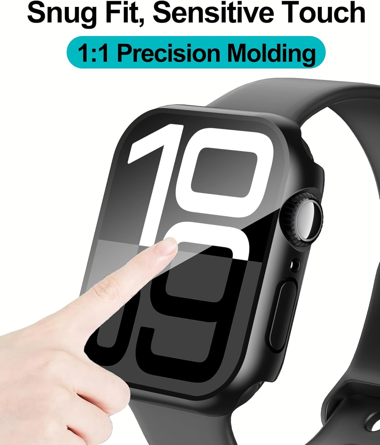 Smiling 2 Pack Case Built in Tempered Glass Screen Protector Compatible with Apple Watch Series 11 (2025)/Series 10 46mm, Hard PC Case Overall Protective Cover- Black — Ease of Use and Maintenance