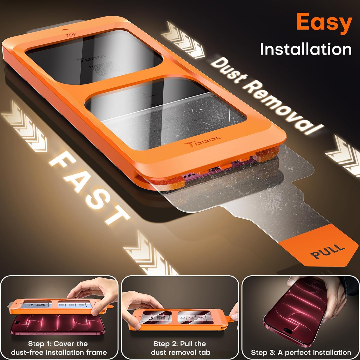 TOCOL for iPhone 18 Pro Max Screen Protector, Easy Installation 5 TOCOL for iPhone 18 Pro Max Screen Protector, Easy Installation — Real-World Performance
