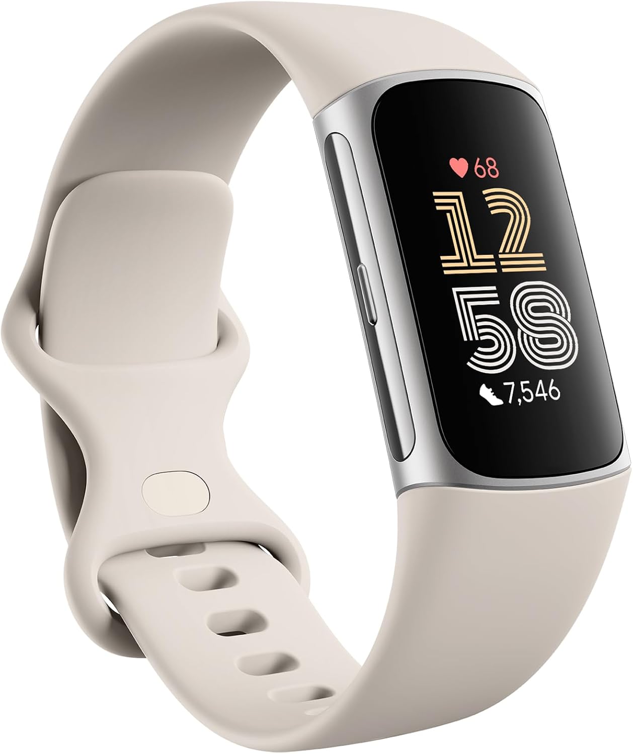 Google Fitbit Charge 6 - Fitness Tracker - Porcelain/Silver 2 Google Fitbit Charge 6 - Fitness Tracker - Porcelain/Silver