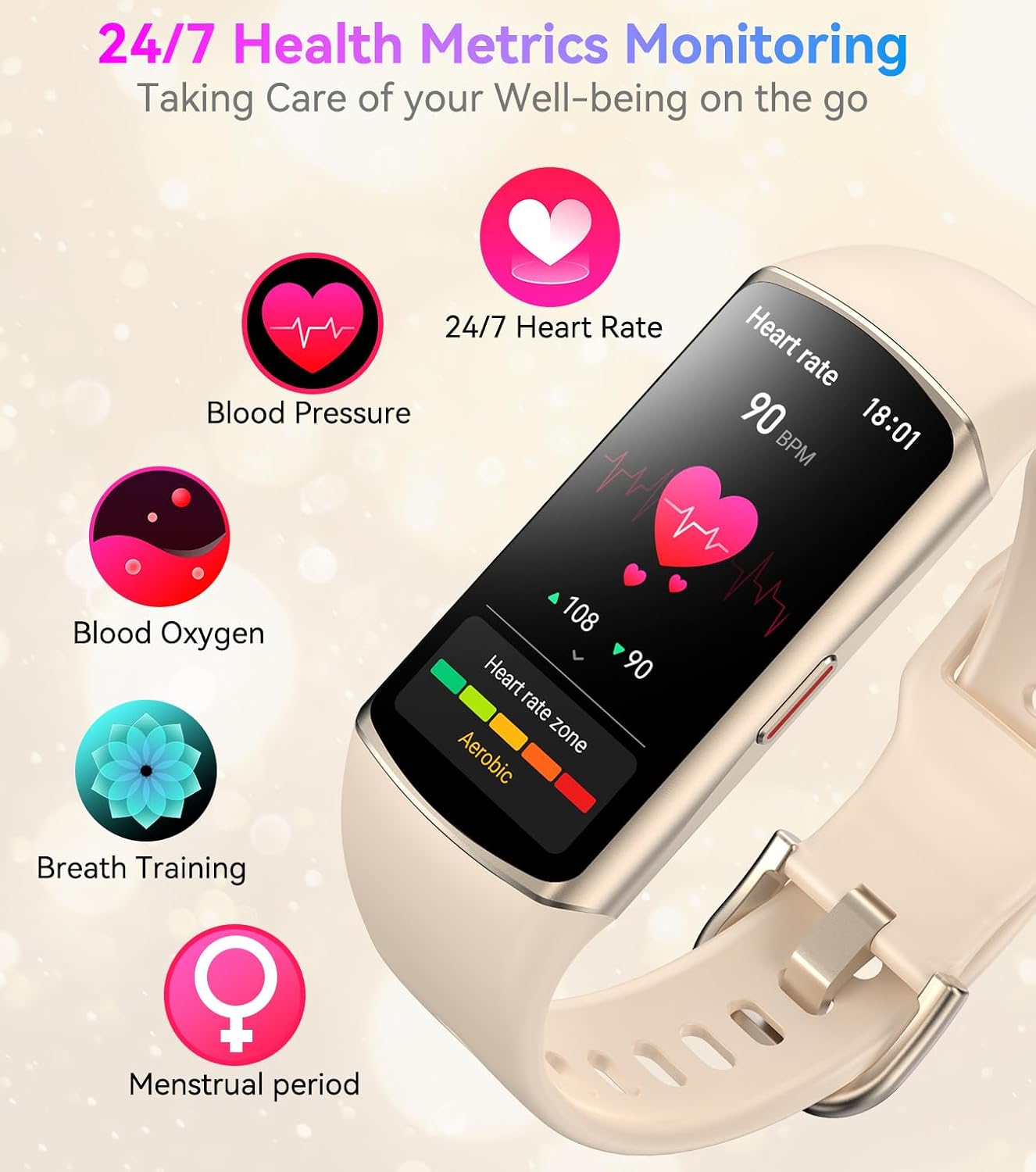 Smart Watch Fitness Tracker with 24/7 Heart Rate, Blood Oxygen Blood Pressure Monitor Sleep Tracker 120 Sports Modes Activity Trackers Step Calorie Counter IP68 Waterproof for Andriod iPhone Women Men — Real-World Performance