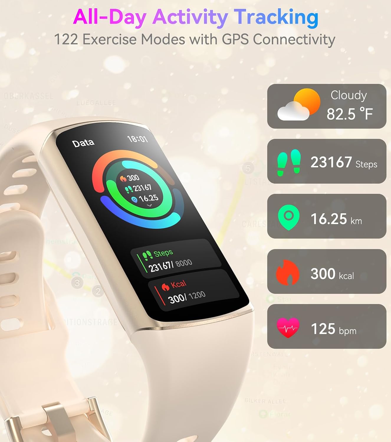 Smart Watch Fitness Tracker with 24/7 Heart Rate, Blood Oxygen Blood Pressure Monitor Sleep Tracker 120 Sports Modes Activity Trackers Step Calorie Counter IP68 Waterproof for Andriod iPhone Women Men — Ease of Use and Maintenance