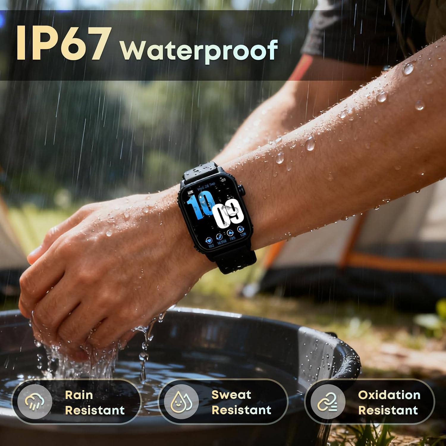 Smart Watch for Men, 120+ Sports Modes Smartwatch with 1.83" HD Touchsreen, Sleep Monitor, IP67 Waterproof, Bluetooth Call & Music Control Fitness Watch for iPhone/Android (Black) 5 Smart Watch for Men, 120+ Sports Modes Smartwatch with 1.83" HD Touchsreen, Sleep Monitor, IP67 Waterproof, Bluetooth Call & Music Control Fitness Watch for iPhone/Android (Black) — Real-World Performance