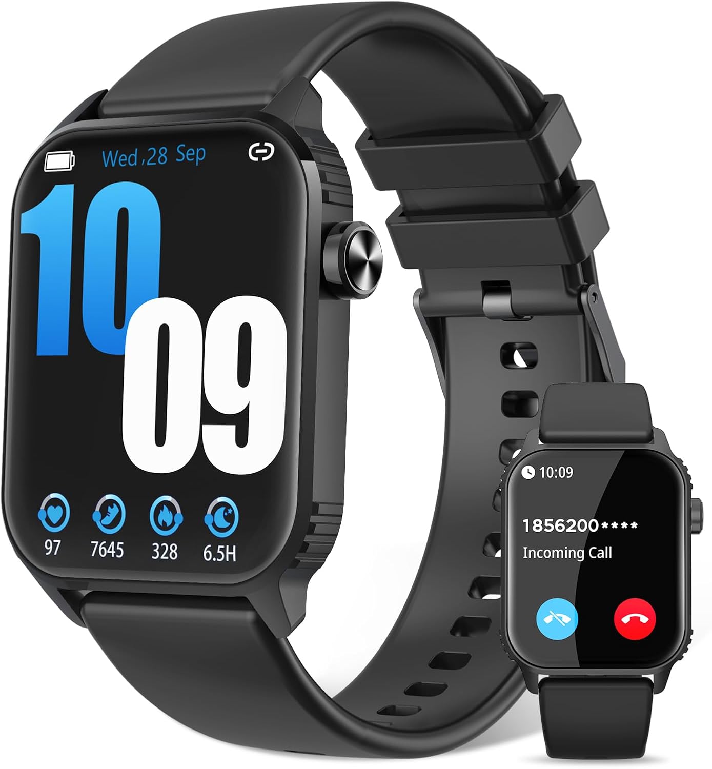 Smart Watch for Men, 120+ Sports Modes Smartwatch with 1.83" HD Touchsreen, Sleep Monitor, IP67 Waterproof, Bluetooth Call & Music Control Fitness Watch for iPhone/Android (Black) 2 Smart Watch for Men, 120+ Sports Modes Smartwatch with 1.83" HD Touchsreen, Sleep Monitor, IP67 Waterproof, Bluetooth Call & Music Control Fitness Watch for iPhone/Android (Black)