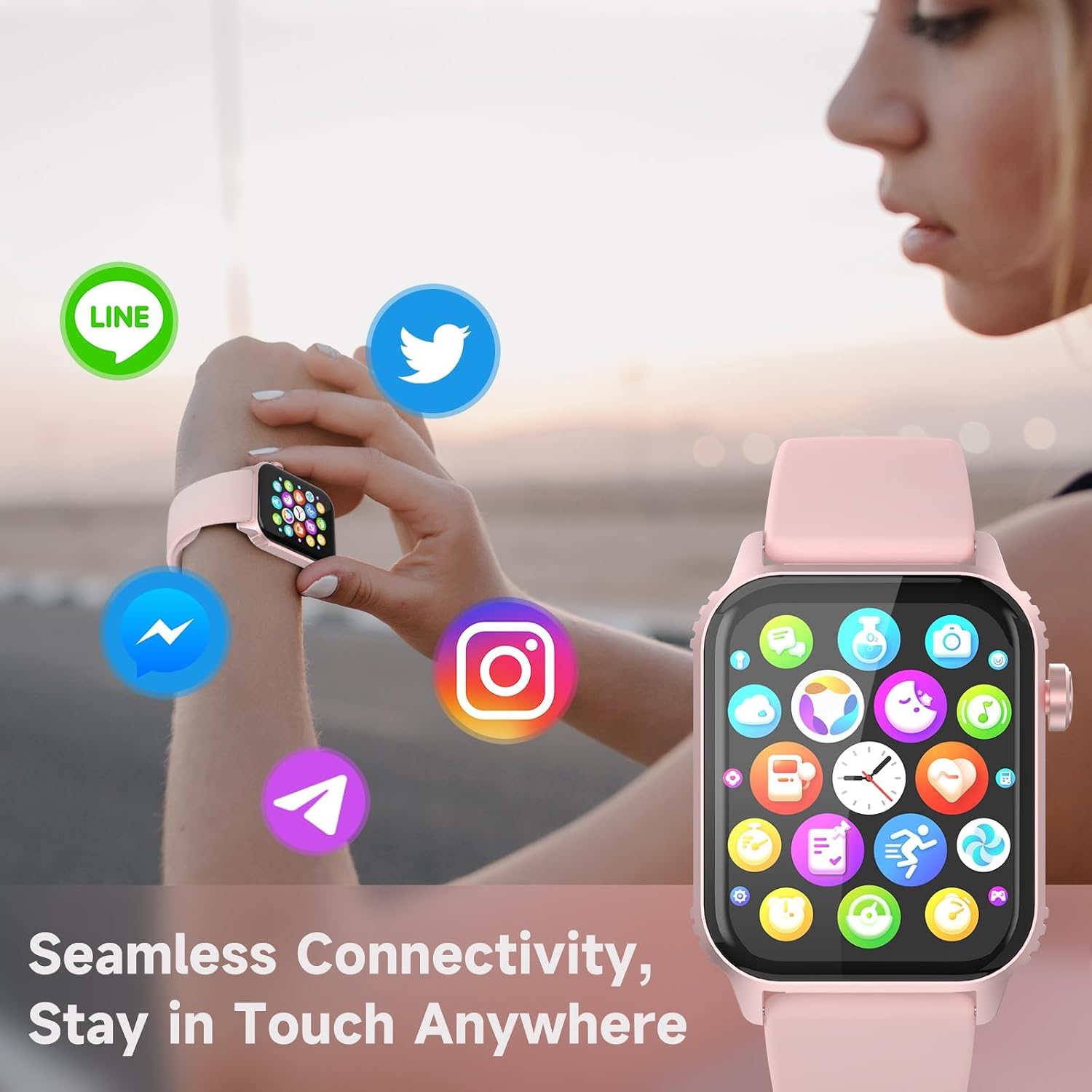 Smart Watch for Women, 120 Sports Modes Smartwatch with 1.83" HD, Alexa Built-in, Heart Rate/Sleep Monitor, IP67 Waterproof, Bluetooth Call & Music Control Fitness Watch for iPhone/Android (Pink) 5 Smart Watch for Women, 120 Sports Modes Smartwatch with 1.83" HD, Alexa Built-in, Heart Rate/Sleep Monitor, IP67 Waterproof, Bluetooth Call & Music Control Fitness Watch for iPhone/Android (Pink) — Real-World Performance