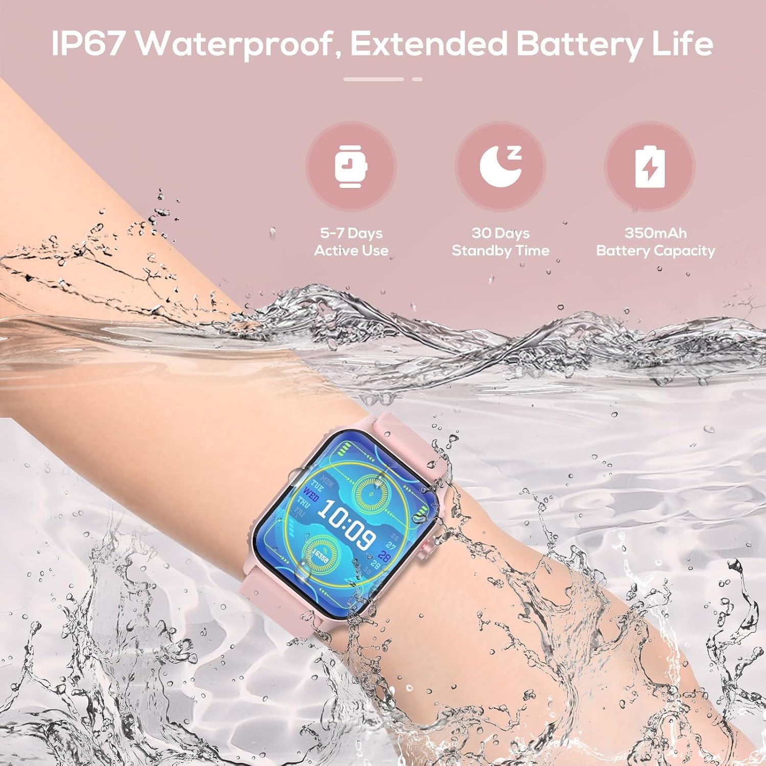 Smart Watch for Women, 120 Sports Modes Smartwatch with 1.83" HD, Alexa Built-in, Heart Rate/Sleep Monitor, IP67 Waterproof, Bluetooth Call & Music Control Fitness Watch for iPhone/Android (Pink) 7 Smart Watch for Women, 120 Sports Modes Smartwatch with 1.83" HD, Alexa Built-in, Heart Rate/Sleep Monitor, IP67 Waterproof, Bluetooth Call & Music Control Fitness Watch for iPhone/Android (Pink) — Pros and Trade-Offs